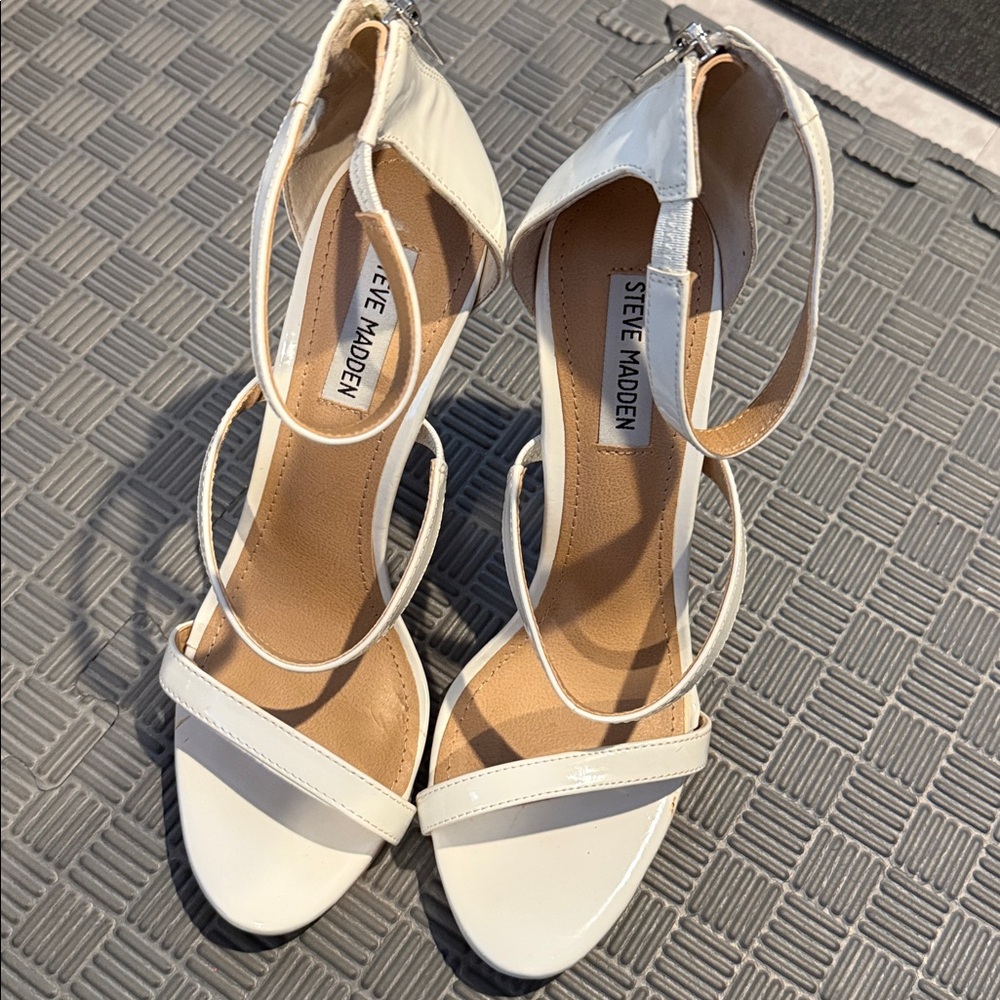Steve Madden Cream Strappy Sandals